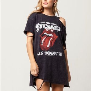 Rolling Stones Distressed Tee Shirt Dress